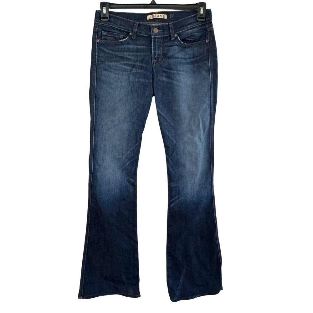J Brand Womens Dark Wash Denim Flare Jeans Tyro 28 Mid-Rise Made In USA